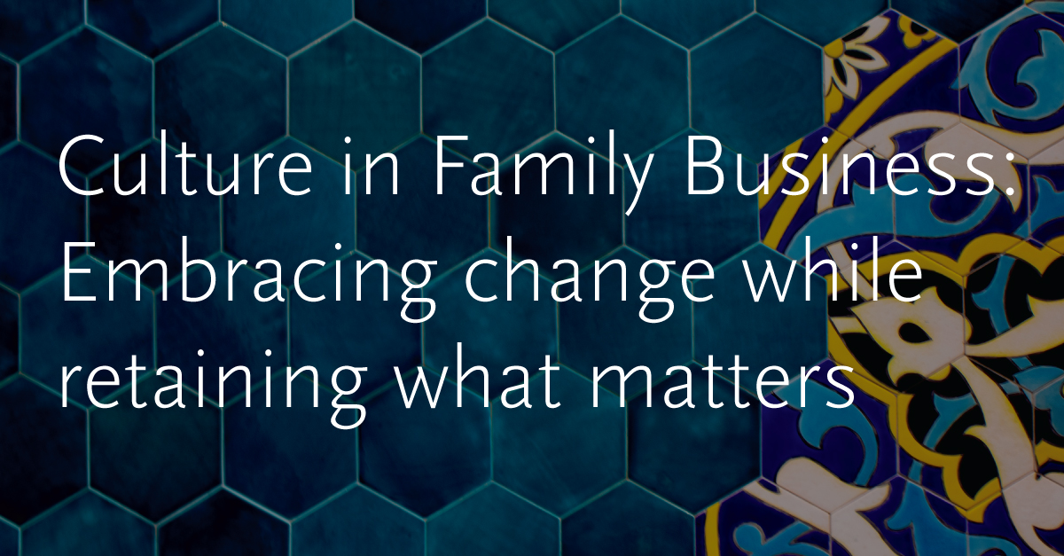 Culture in Family Business