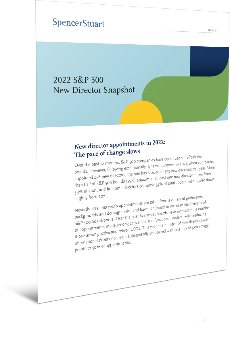 New director snapshot