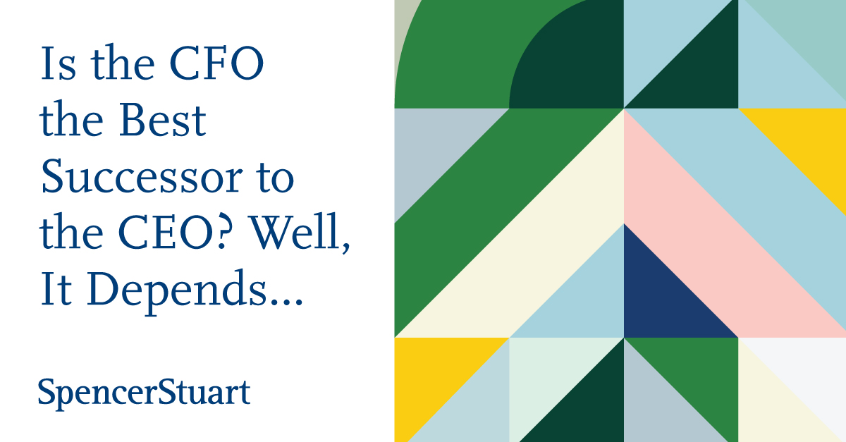 Is the CFO the best successor to the CEO? Well, it depends...